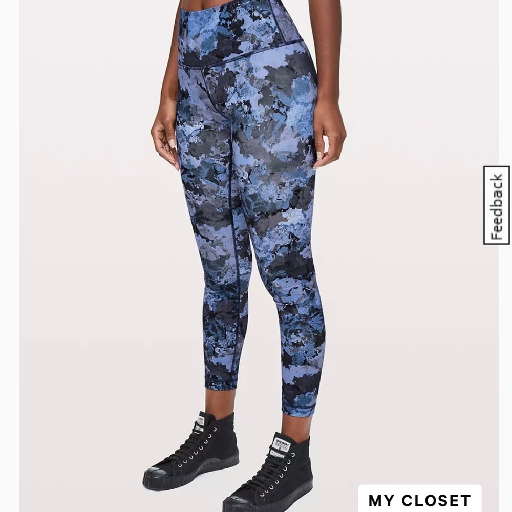 Blue/purple floral size 4 lululemon